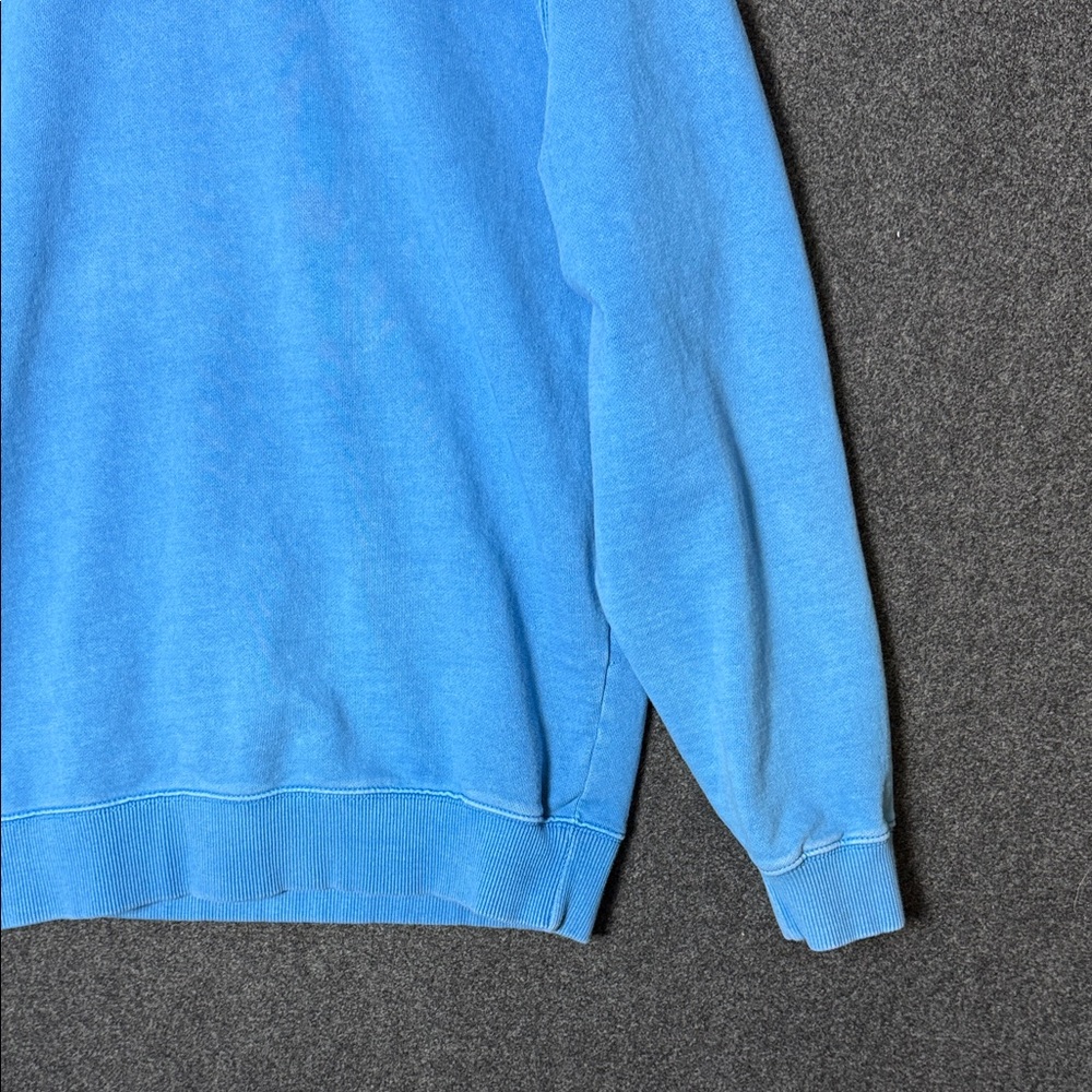 Zara Mens XL Blue Crewneck Sweatshirt Faded Wash Long Sleeve Pullover - Picture 4 of 7